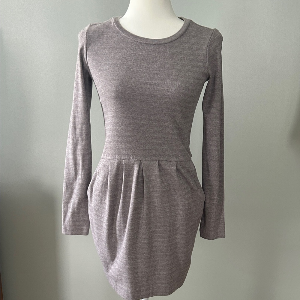 Nordstrom Taupe Long Sleeve Dress